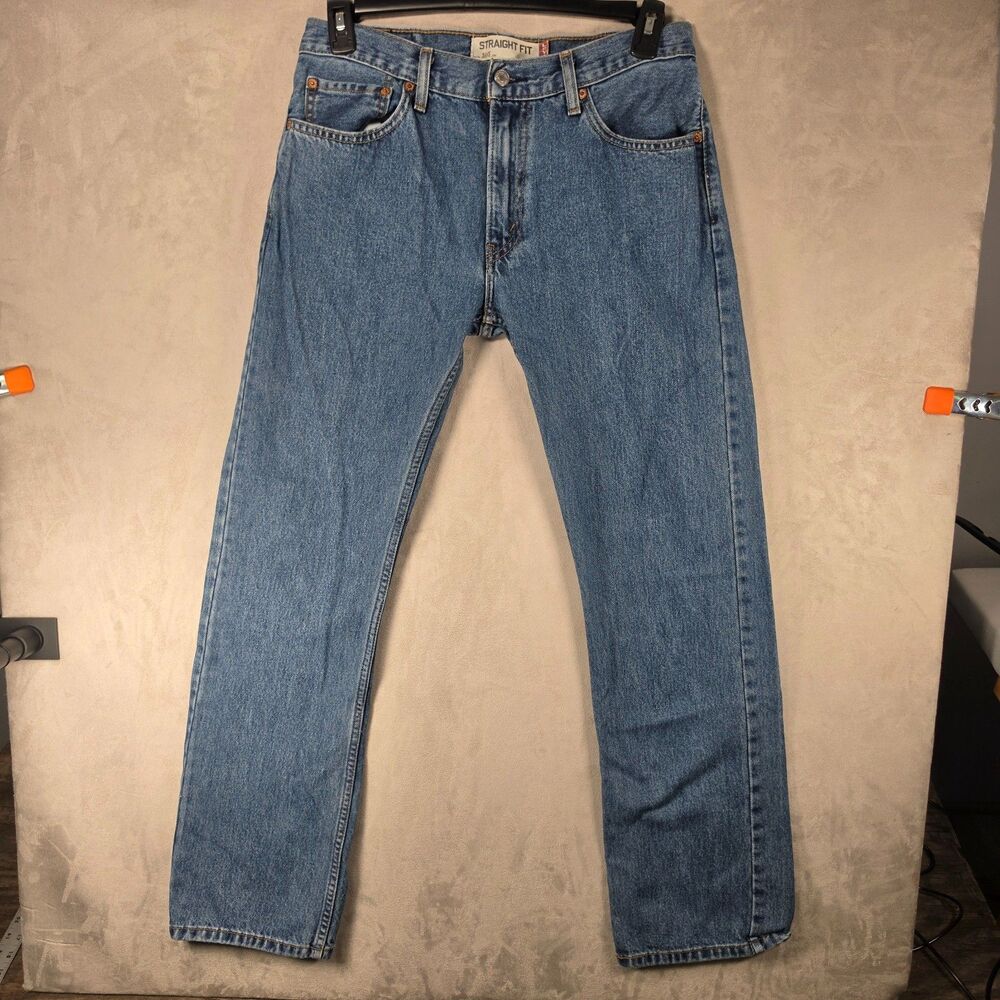 Levi's 505 Men's Jeans 32x30 Medium Wash Regular Fit Straight Leg Blue Denim